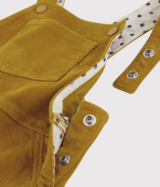 Salopette en velours bébé jaune TOPAZE