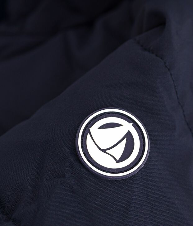 Doudoune b&eacute;b&eacute; en polyester uni bleu marine