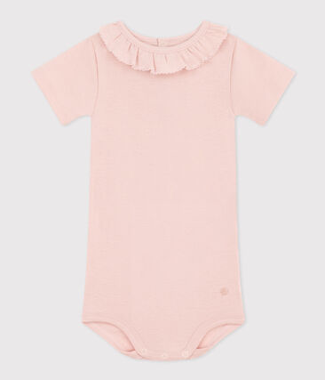 Body manches courtes bébé à collerette en coton