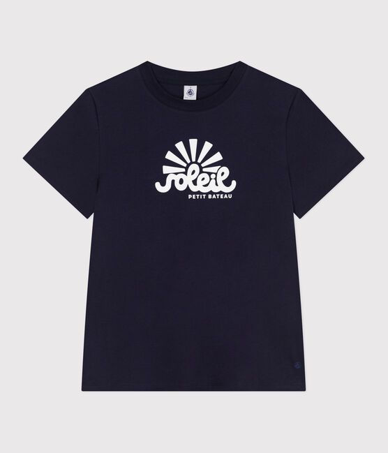 Tee-shirt Femme Le Droit en coton uni bleu SMOKING