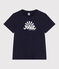 Tee-shirt Femme Le Droit en coton uni bleu SMOKING