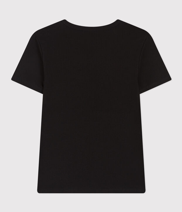 Tee-shirt L'ICONIQUE col rond en coton Femme noir