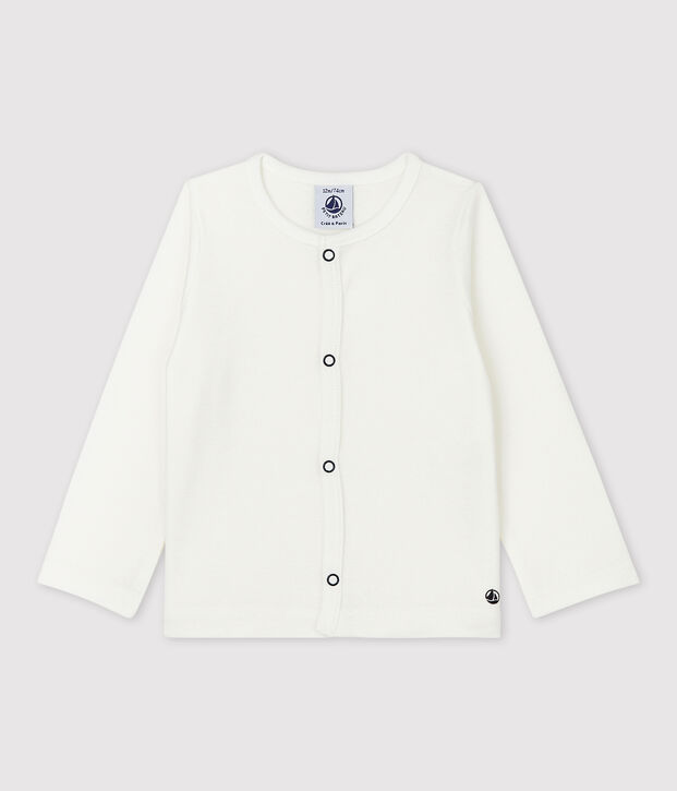 Cardigan en coton b&eacute;b&eacute; blanc