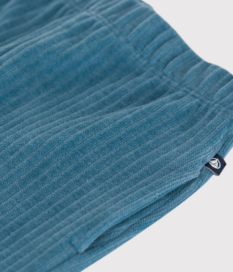 Pantalon en velours b&eacute;b&eacute; bleu POLOCHON