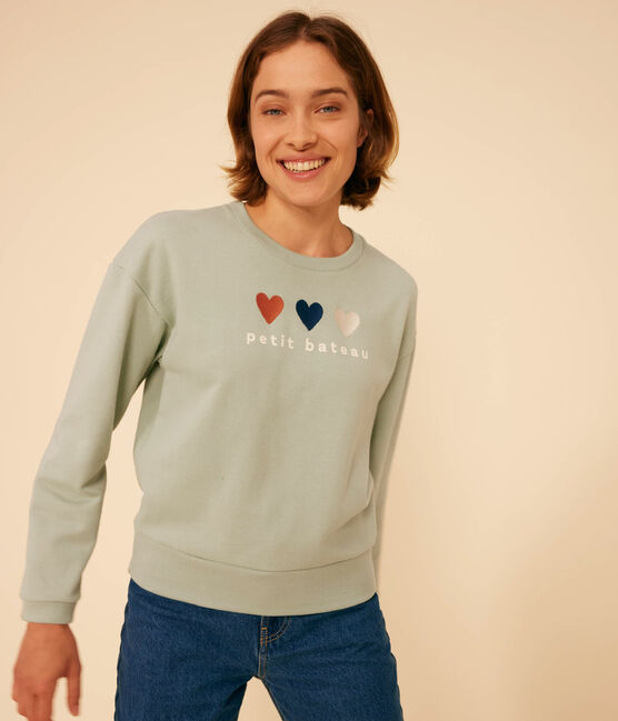Sweatshirt en molleton femme vert HERBIER