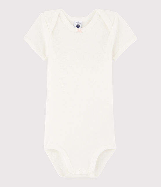 Body manches courtes bébé fille blanc MARSHMALLOW