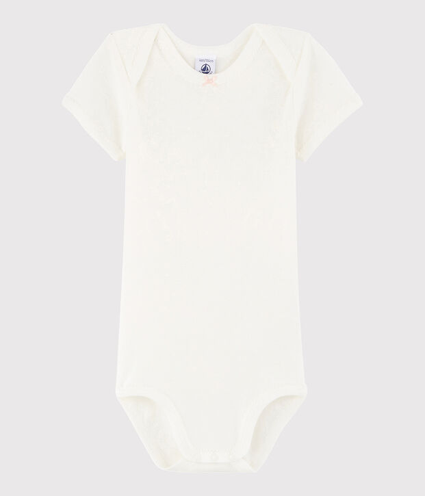 Body manches courtes b&eacute;b&eacute; fille blanc