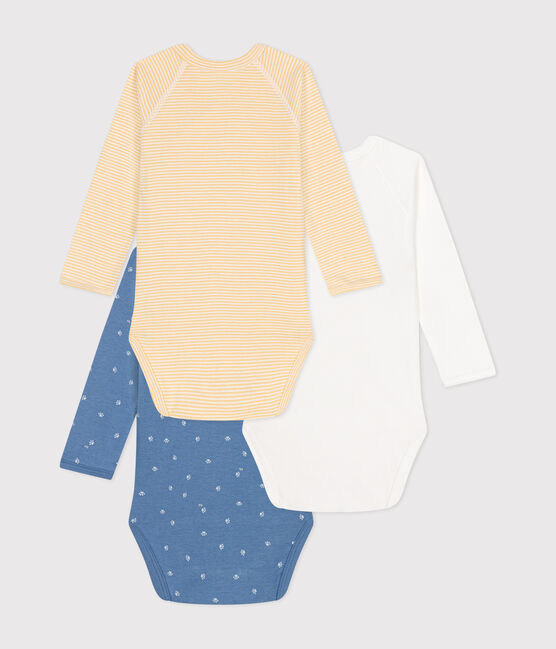 Lot de 3 bodies croisés manches longues en coton bébé variante 1