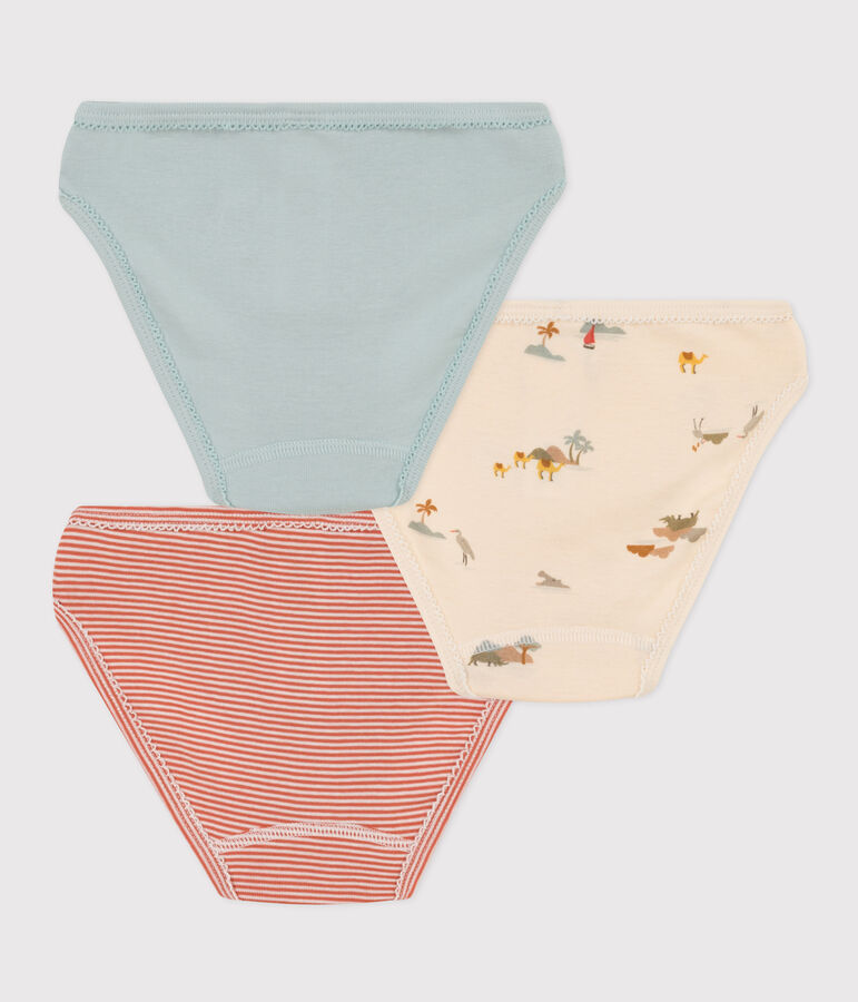 Lot de 3 culottes animaux en coton petite fille variante 1