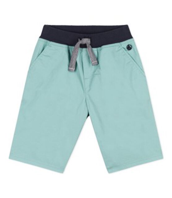 Bermuda en serge de coton enfant garçon vert BOB