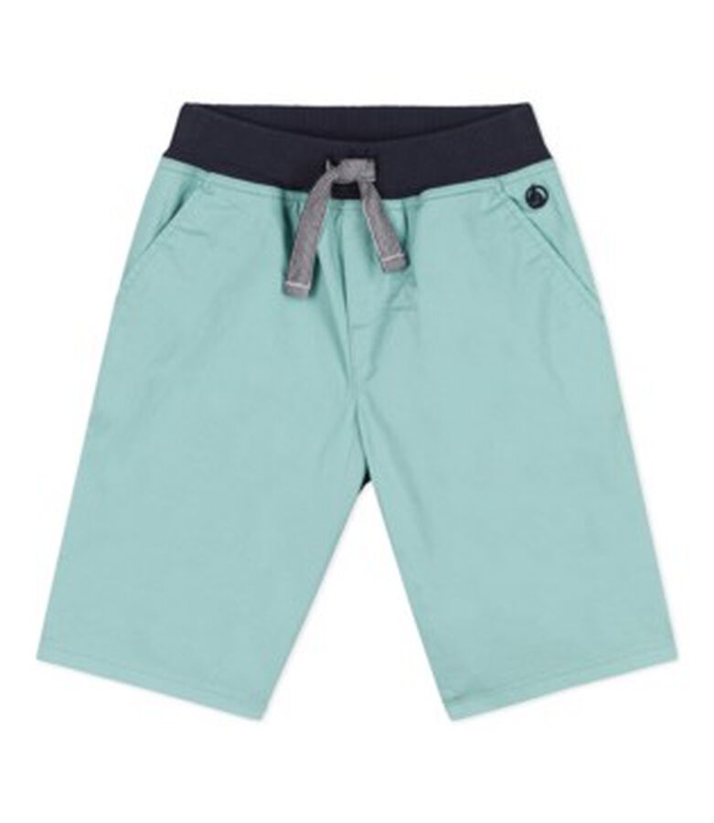 Bermuda en serge de coton enfant gar&ccedil;on vert BOB