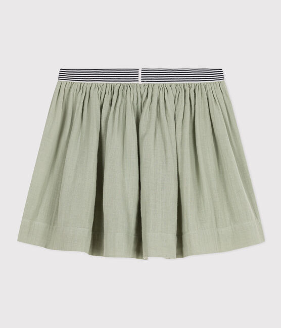 Jupe en gaze de coton enfant fille vert HERBIER