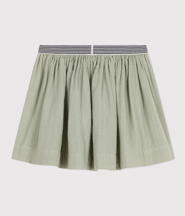 Jupe en gaze de coton enfant fille vert