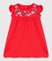 Robe bébé fille brodée rouge PEPS