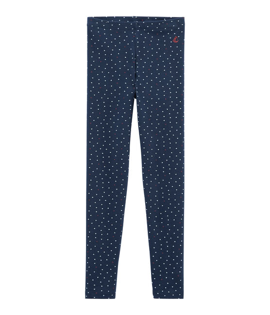 Legging enfant fille bleu HADDOCK/blanc MULTICO