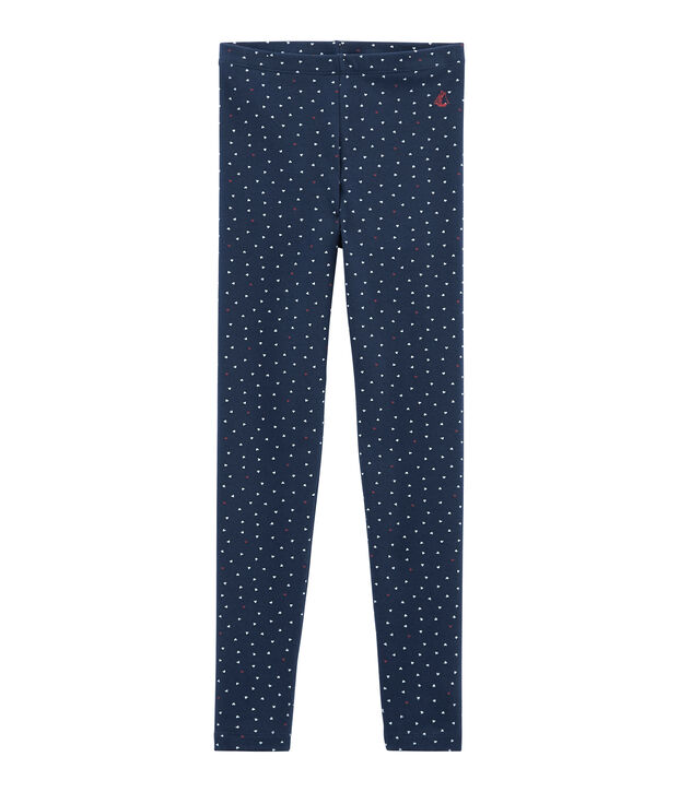 Legging enfant fille bleu/multicouleur