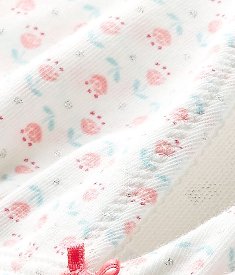 Soutien gorge triangle fille imprim&eacute; blanc LAIT/blanc MULTICO