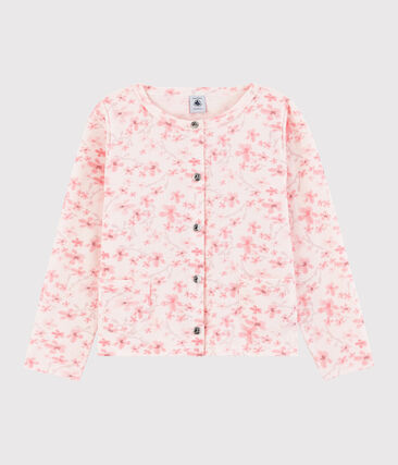 PETIT BATEAU - Cardigan en jersey piqué enfant fille