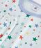 Pyjama enfant en coton manches courtes jambes longues imprim&eacute; bleu/multicouleur