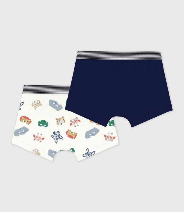 Lot de boxers enfant en coton imprim&eacute; masques multicouleur
