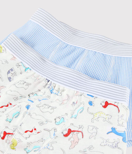 Lot de 2 boxers imprimé animaux petit garçon en coton biologique variante 1