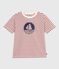 Tee-shirt enfant à manches courtes imprimé rouge MILK/ AMARANTE