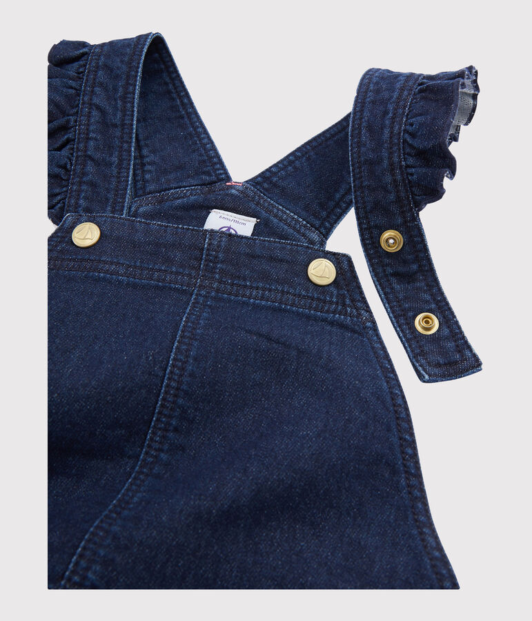 Robe salopette enfant fille bleu DENIM BLEU FONCE