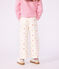Pantalon wide leg enfant en coton &eacute;cru/multicouleur