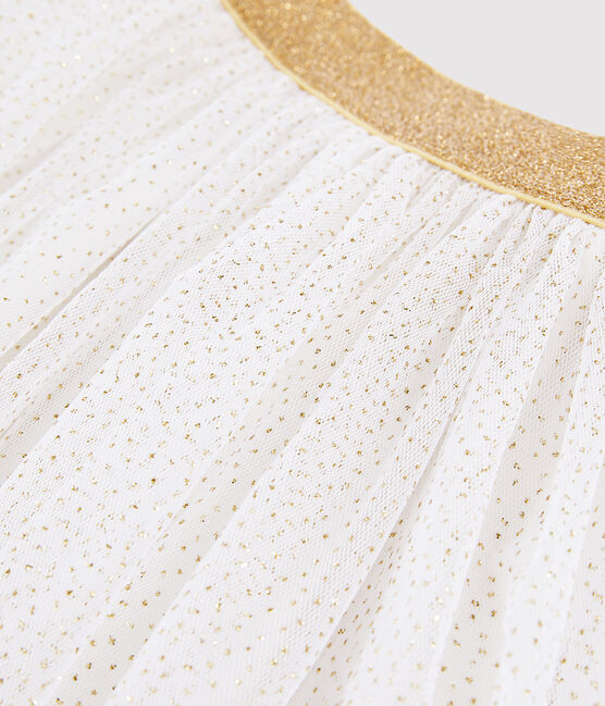 Jupe en tulle enfant fille blanc MARSHMALLOW/jaune OR