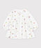 Robe imprimé fleuri en tubique bio bébé blanc MARSHMALLOW/blanc MULTICO