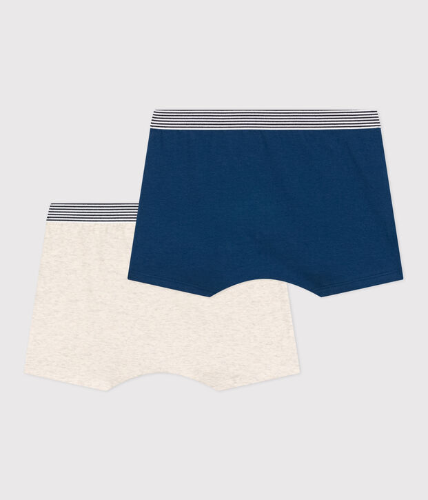 Lot de 2 boxers en coton et &eacute;lasthanne gar&ccedil;on multicouleur