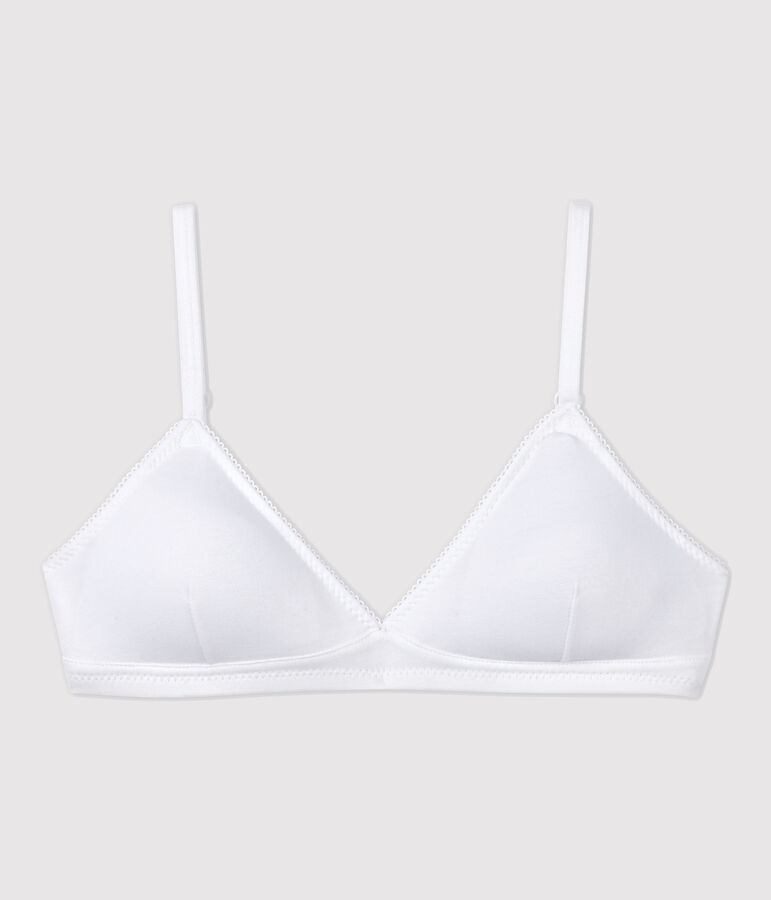 Soutien-gorge padd&eacute; blanc fille blanc ECUME