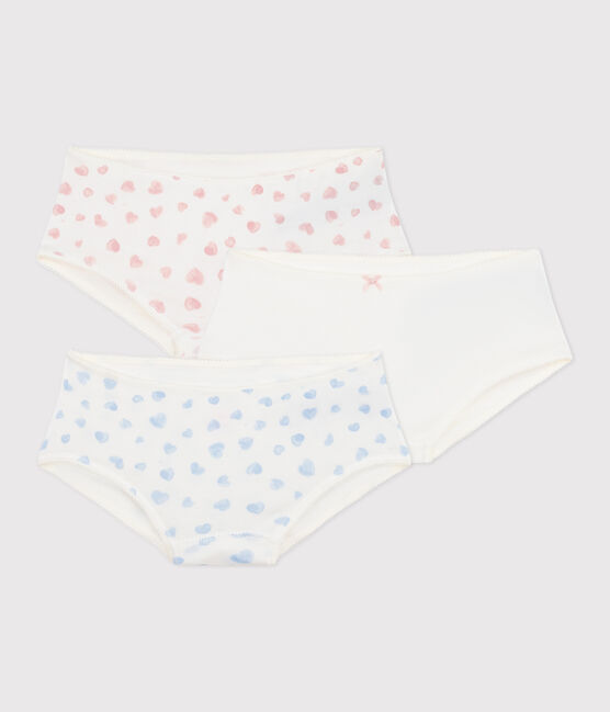 Lot de shorties enfant en coton imprimé cœurs variante 1