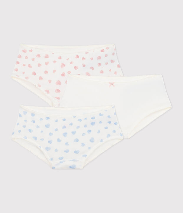 Lot de shorties enfant en coton imprim&eacute; c&oelig;urs multicouleur