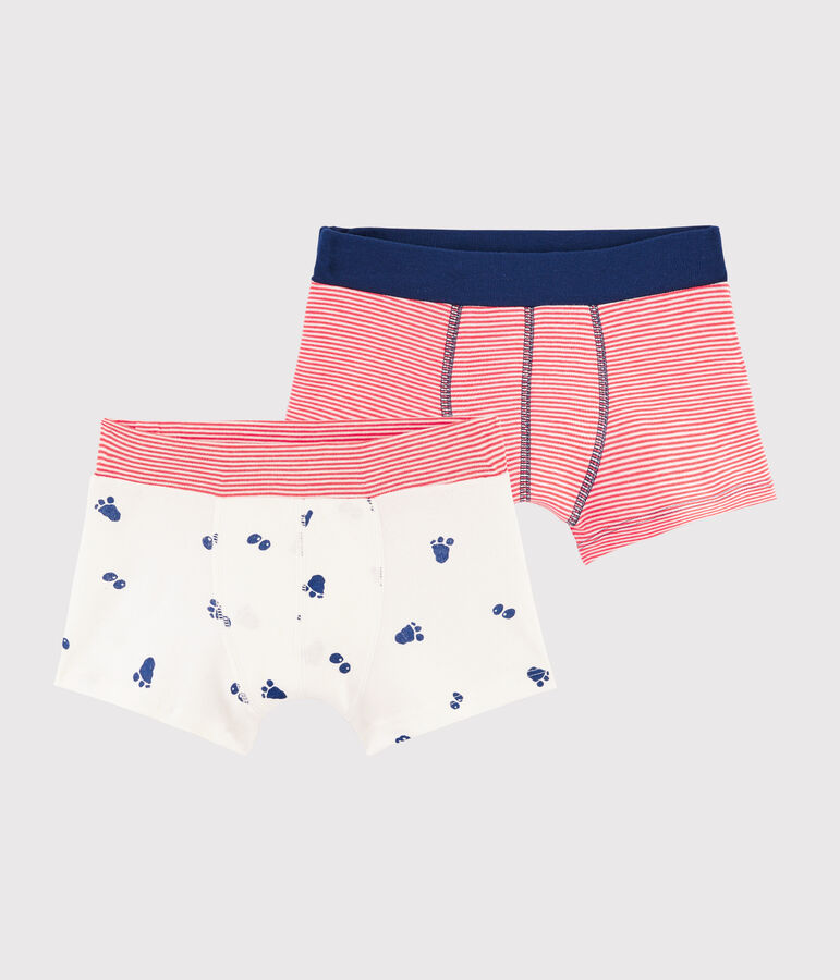 Lot de 2 boxers imprim&eacute; patte de y&eacute;ti petit gar&ccedil;on multicouleur