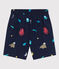 Short de bain recyclé imprimé enfant garçon bleu MEDIEVAL/blanc MULTICO