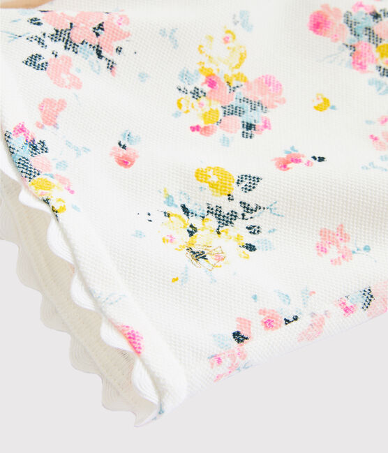 Bermuda enfant fille blanc MARSHMALLOW/blanc MULTICO