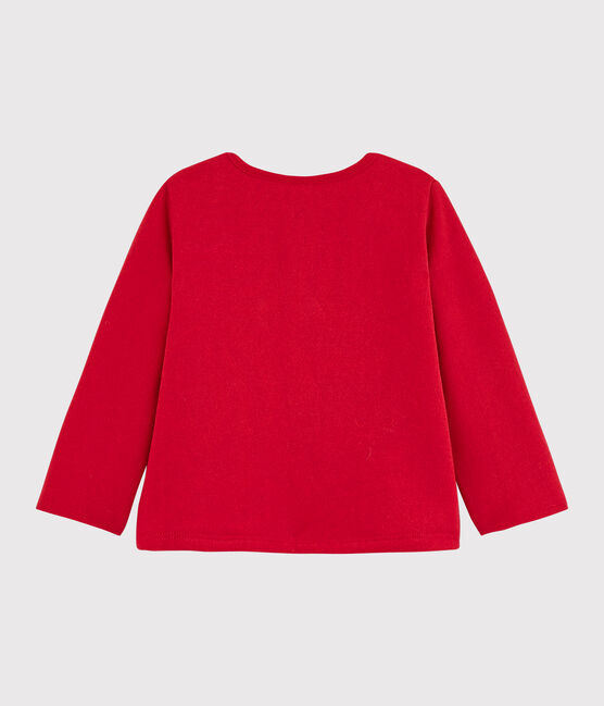 Cardigan bébé fille en molleton rouge TERKUIT
