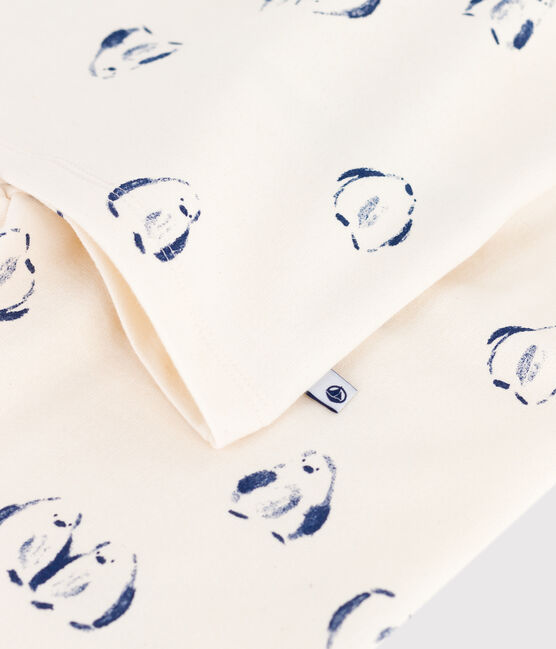 Pyjama enfant en molleton imprimé pingouins bleu MILK/ SOIR