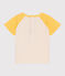 T-shirt bébé en coton à manches courtes colorblock jaune AVALANCHE/ ORGE