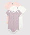 Lot de 3 bodies manches courtes bébé fille variante 1