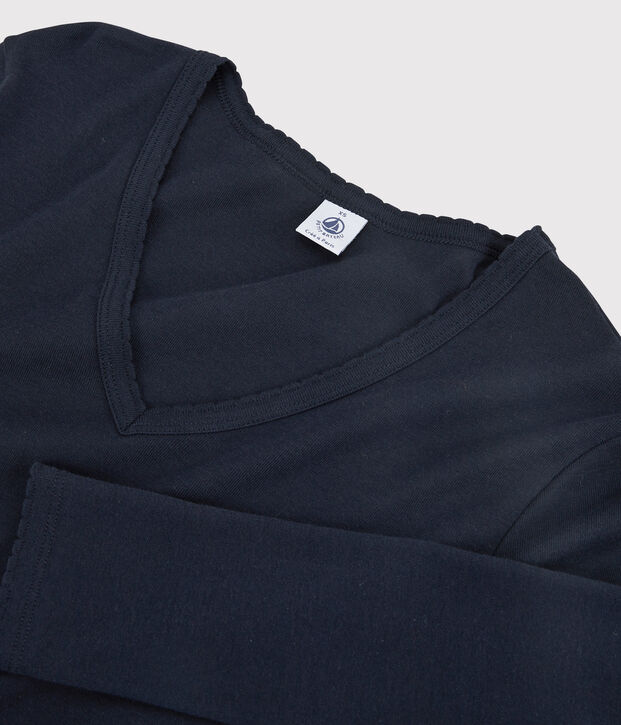 Tee-shirt L'ICONIQUE  cocotte en coton Femme bleu