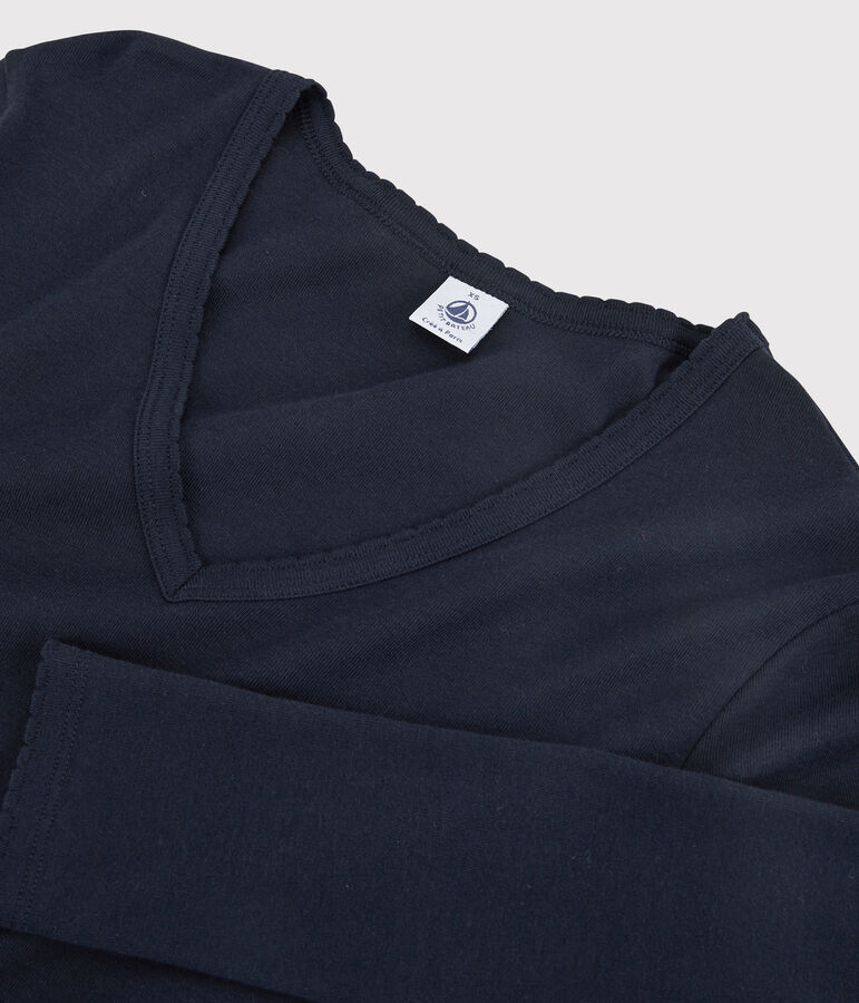 Tee-shirt L'ICONIQUE  cocotte en coton Femme bleu SMOKING