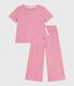 Pyjama enfant en coton manches courtes jambes larges à rayures