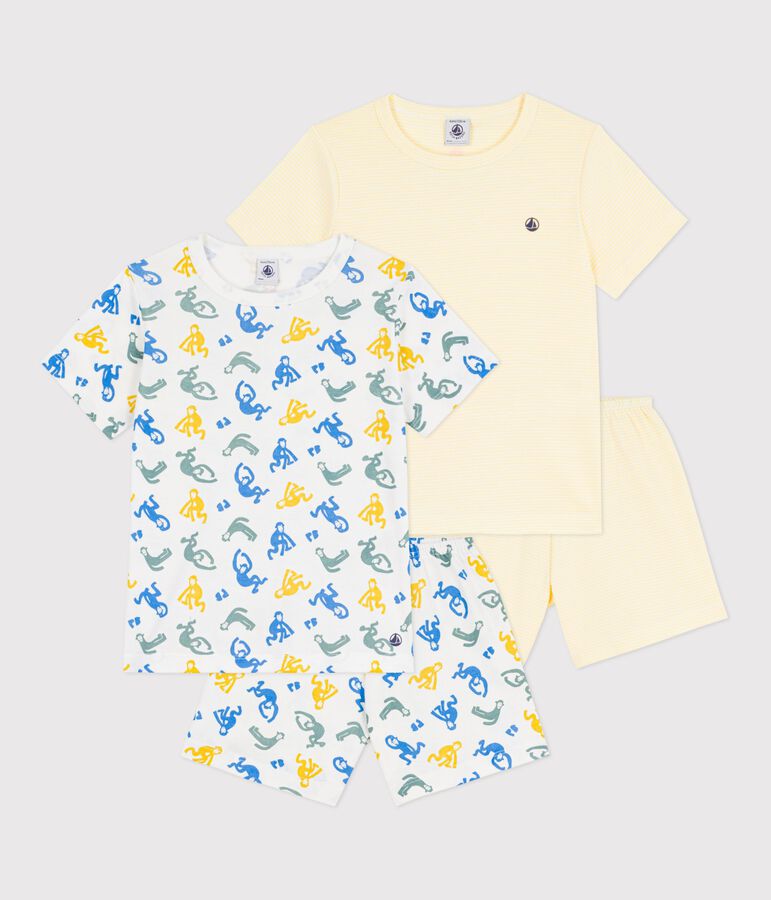 Lot de pyjamas shorts enfant en coton imprim&eacute; variante 1