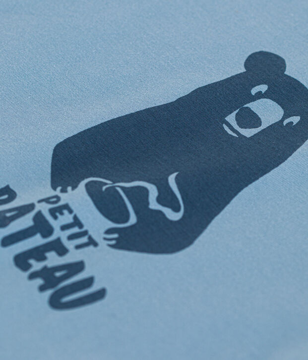 Tee-shirt manches courtes en jersey b&eacute;b&eacute; bleu