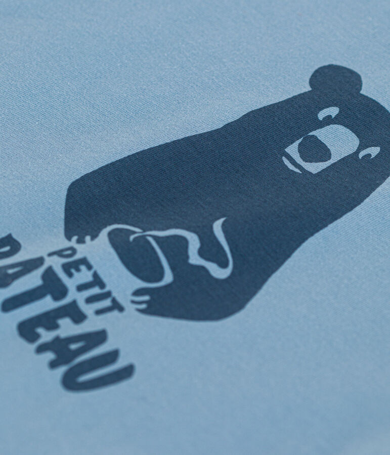 Tee-shirt manches courtes en jersey b&eacute;b&eacute; bleu AZUL