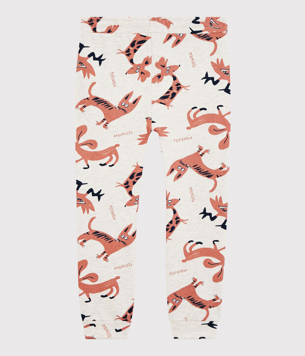 Pantalon de jogging en molleton enfant fille beige/multicouleur