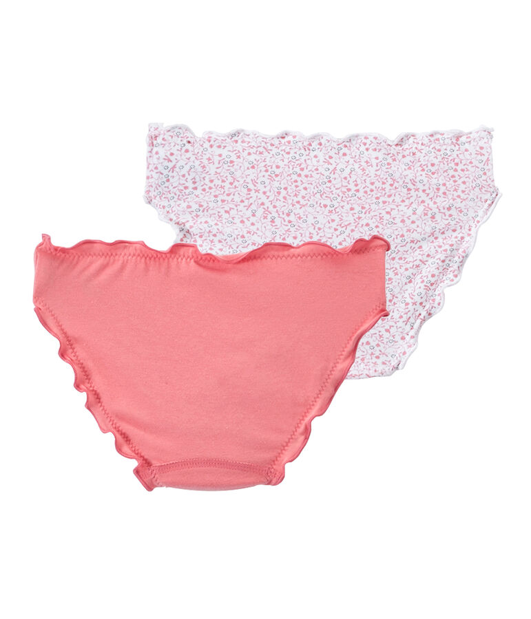 Lot de 2 culottes fille &agrave; volants blanc