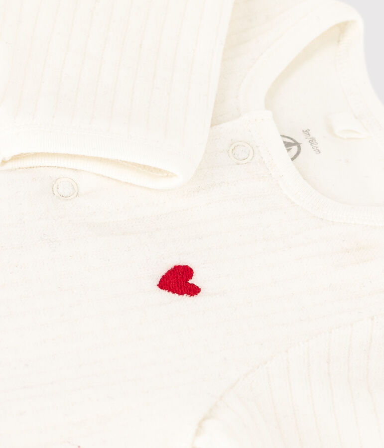 BODYJAMA UNISEX EN VELOURS blanc MARSHMALLOW